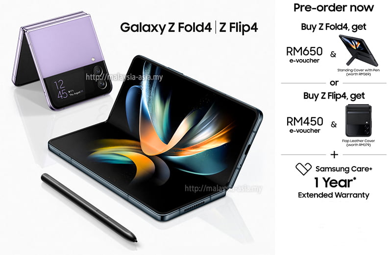 Malaysia Pre-Order For Galaxy Z Flip4, Galaxy Z Fold4, Galaxy Watch5 Series and Galaxy Buds2 Pro