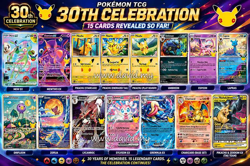 Pokémon 30th Celebration Cards